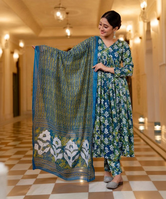 NeeraFashion Women Kurti Pant Dupatta Set