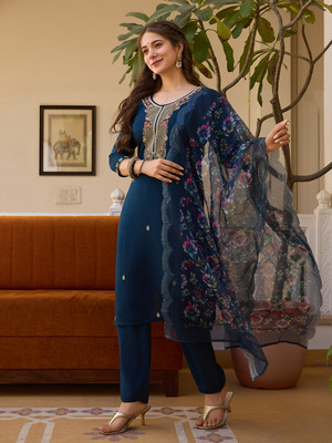 RN Fashion Self Design Kurta, Trouser/Pant & Dupatta Set