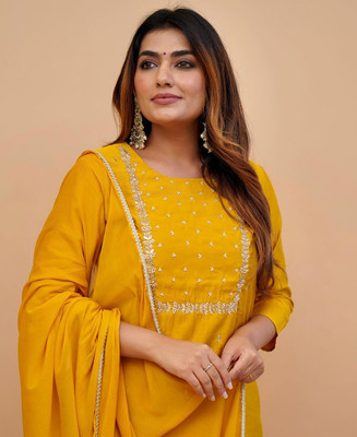 THE52 Women Kurta Pant Dupatta Set