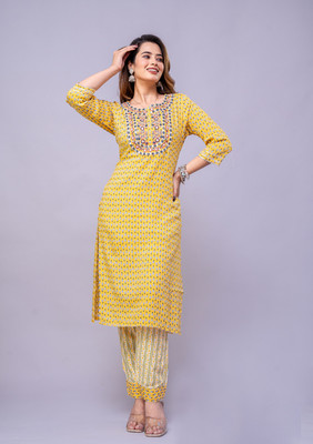 RR CREATION Women Kurti Pant Set