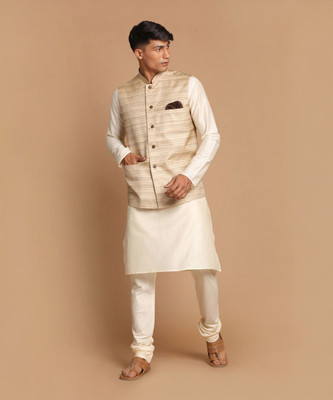 VASTRAMAY Men Kurta Pyjama Ethnic Jacket Set
