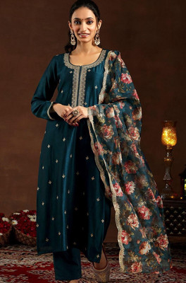 RARE THREAD Women Kurti Pant Dupatta Set