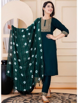 Krishna Enterprises Women Kurti Pant Dupatta Set