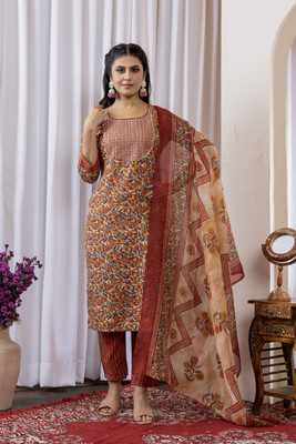 DIVOG Women Kurta Pant Dupatta Set