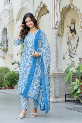 his&her Women Kurta Pant Dupatta Set