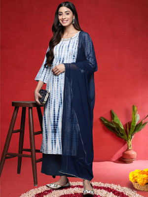 Varanga Women Kurta Palazzo Dupatta Set