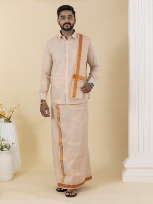 Ramraj Cotton Men Shirt Dhoti Set