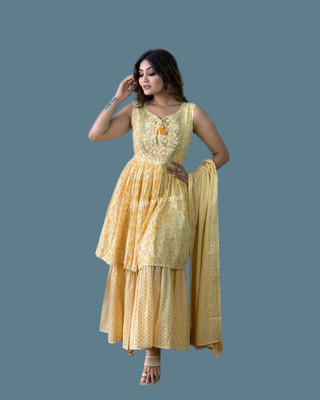 etima Women Kurta Sharara Dupatta Set
