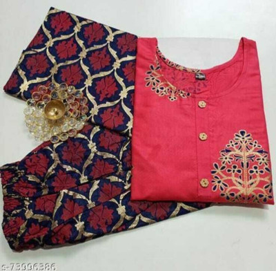 FLYMEN'S Women Kurta Pyjama Dupatta Set