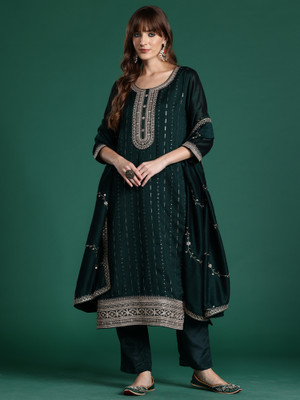 Indo Era Women Kurta Pant Dupatta Set