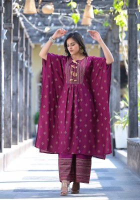 KASHISHIYA Women Kaftan Palazzo Set