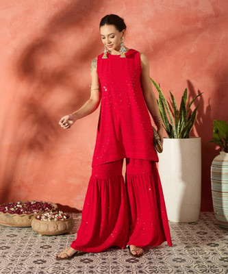 InWeave Women Kurta Sharara Set