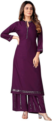 HELWIN DESINER Women Kurti Palazzo Set