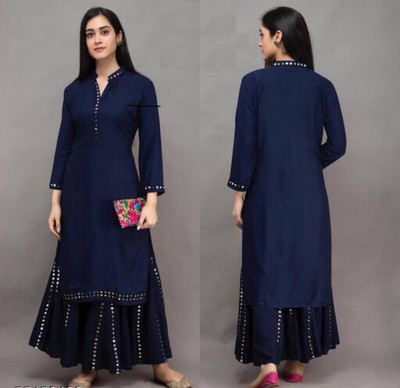 CustoEmart Women Kurti Palazzo Set