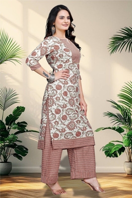 HIALTO Women Kurta Palazzo Set