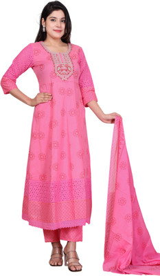 DIA TRENDS Women Kurti Pant Dupatta Set