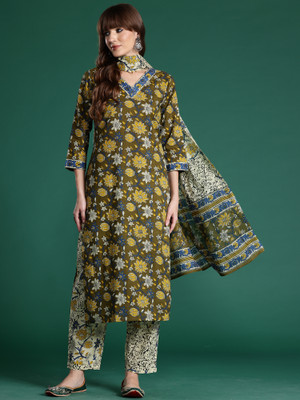 Indo Era Women Kurta Pant Dupatta Set