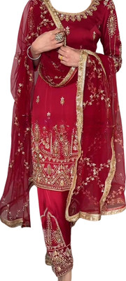 AP FAB Women Ethnic Top Palazzo Dupatta Set