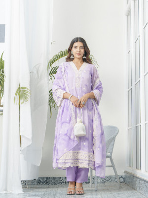 House of Pataudi Women Kurta Pant Dupatta Set