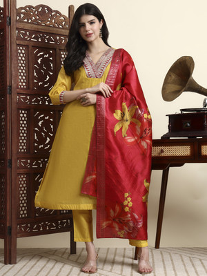 Yufta Women Kurta Pant Dupatta Set