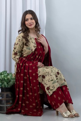 FABFOZY Women Kurta Palazzo Set