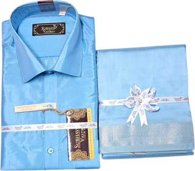 SUBHAVVASTRAA Men Shirt Dhoti Set