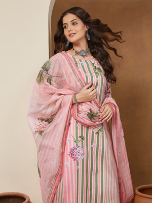 Janasya Women Kurta Pant Dupatta Set