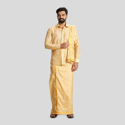Uathayam Men Shirt Dhoti Dupatta Set