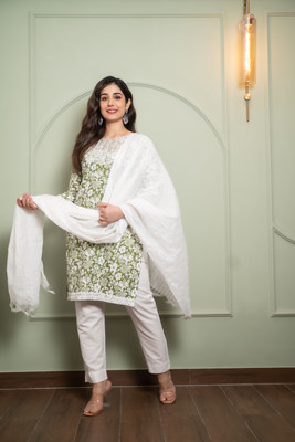 Andheriyas Textiles Women Kurta Pant Dupatta Set