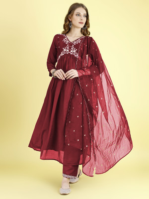 GOROLY Women Kurta Pant Dupatta Set