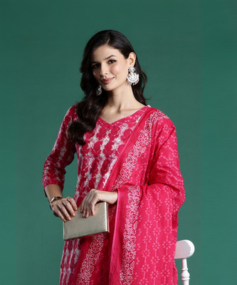 Indo Era Women Kurta Pant Dupatta Set