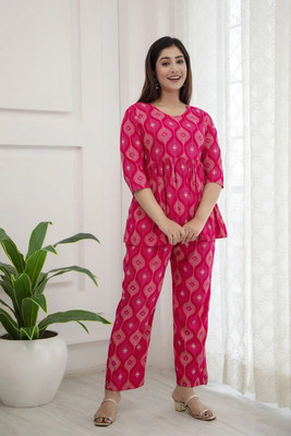 veshviti Women Ethnic Top Pant Set