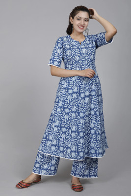 Parth Fab Women Kurta Palazzo Set