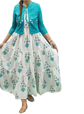 ABHYON Women Kurta Ethnic Jacket Set