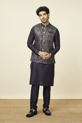 MANYAVAR Men Kurta Pyjama Ethnic Jacket Set