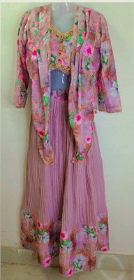 Antar fashion Women Ethnic Top Skirt Ethnic Jacket Set