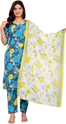 MEXICO FAB Women Kurta Churidar Dupatta Set
