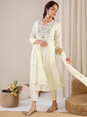 Indo Era Women Kurta Pant Dupatta Set