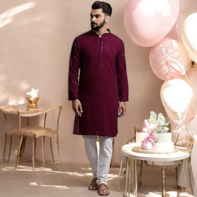 Qtsy Men Kurta Pyjama Set
