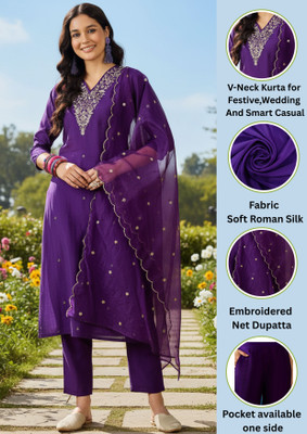Rensa Women Kurta Pant Dupatta Set