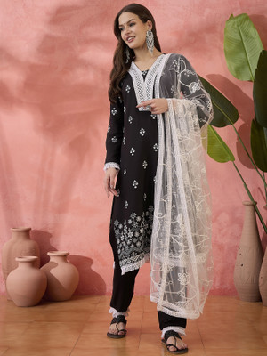 Sangria Women Kurta Palazzo Dupatta Set