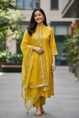 Hiti Creations Women Kurti Pant Dupatta Set