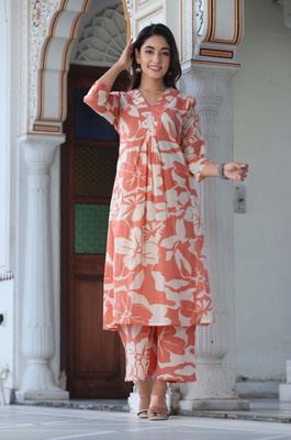 JD FINISHING Women Kurti Pant Set