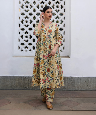 Janasya Women Kurta Pant Set