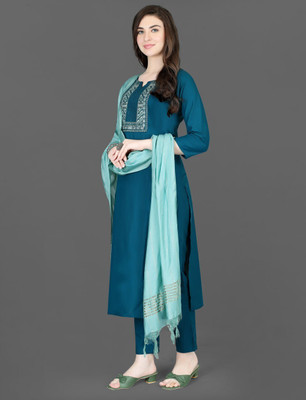 TextileCloth Women Kurta Churidar Dupatta Set