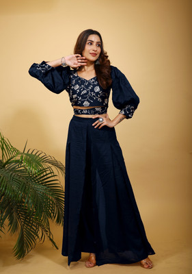 BharatTrendzz Women Ethnic Top Palazzo Set
