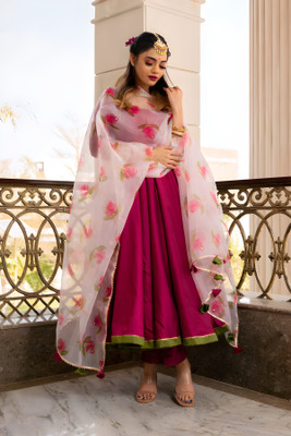 DHARMA ENTERPRISE Women Kurta Palazzo Dupatta Set