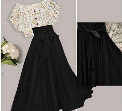 DHYEY CREATION Women Ethnic Top Skirt Set