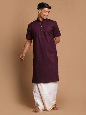 VASTRAMAY Men Kurta Dhoti Set