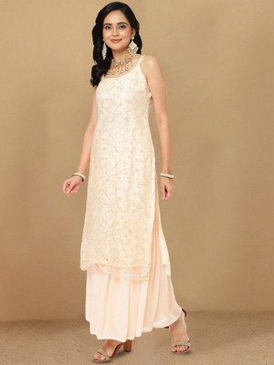 House of Pataudi Women Kurta Sharara Dupatta Set